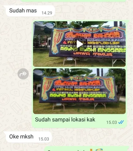 Pengiriman Papan Bunga Wisma 46